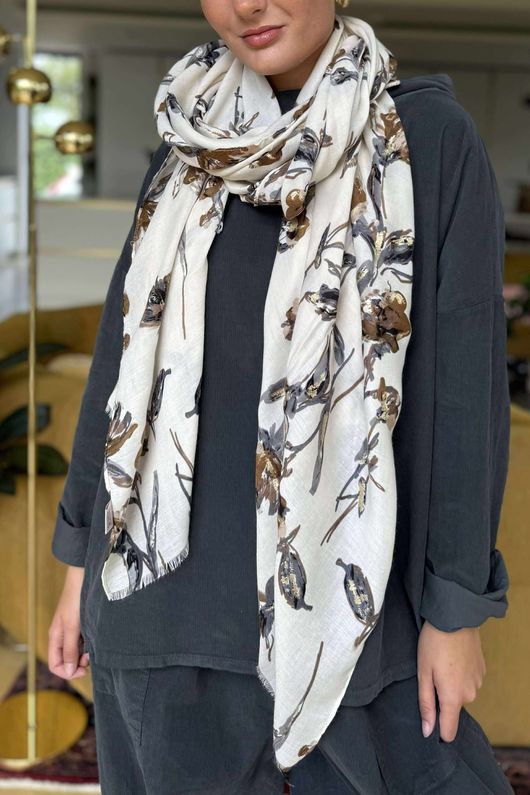 Laundry B Cooper Garden Scarf Ecru /20 =